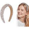 Generic Cerchietto per capelli da donna, con strass, largo, elegante, con strass, largo, per donne, ragazze, regalo di compleanno, matrimonio, sposa (champagne)