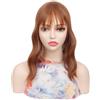 lskdnrufh Topper for capelli da donna, 4,9x5,1, clip in capelli sintetici ondulati da 14 pollici con frangia, aspetto naturale Topper per Capelli da Donna(30#)