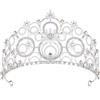 Mikovivi Corona di Cristallo Donna, Lega Corona Nuziale Squisita Fascia Capelli da Regina Copricapo da Principessa Diademi di Halloween Accessori per Forniture per Costumi Festa