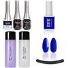 Esthetica ESTROSA KIT COMPLETO SEMIPERMANENTE UNGHIE SMALTO - BASE PRIMER + BASE DEFENCE COAT + LUCIDANTE GLOSS + CLEANSER REMOVER 125ml + OMAGGIO Gel Polish n 227 Stockholm 10Ml