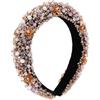 GANAZONO Cerchietto Barocco Elegante Cristalli e Lega, Accessorio per Chioma Elasticizzato e Confortevole, per Party e Cerimonie di Nozze
