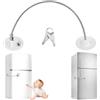 Sunshine smile Lucchetto Frigorifero Bambini Chiusure Sicurezza Bambini Chiudi Cassetti Bambini Blocca Cassetti per Bambini Serratura Armadietto di Sicurezza Con 2 Chiave und Adesivo, Fridge Lock, Child Safety Lock