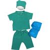 Vdaxvme Set di accessori fotografici per neonati, costume da dottore, cappello e maglietta e pantaloni, per travestimenti fotografici, cosplay e baby shower, idea regalo per ragazzi