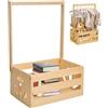 scyca Cesto porta regali per baby shower | Armadio in legno per baby shower Cesto portaoggetti portatile per neonatis Cesto portaoggetti per neonatis - per vestitini, calzini, scarpe, giocattoli