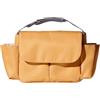 Hiseng Borsa Organizer per Passeggino, Universale Impermeabile Borsa Passeggino Organizer, Tracolla, Grande Capacità, Scomparti Multipli, Borsa Fasciatoio per Carrozzina (Giallo,36x17x12cm)