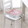 FANSU Cuscino Rialzo da Sedia per Bambini, Fansu Comodo e Facile da Pulire Smontabile Regolabile Leather Cuscino Alzasedia per Seggioloni Cuscino Seduta per Sedia da Giardino (Orso Baby)