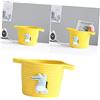 Veemoon Cesto Portaoggetti Organizer Decorativo in Corda di Cotone Giallo Multifunzionale per Camerette e Spazi Giochi dei Piccoli