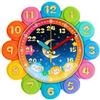 Sharplace Orologio Da Parete Didattico per Bambini Analogico Silenzioso in MDF con Numeri Colorati Adatto per Camera Da Letto Aula Stanza Dei Giochi Apprendimen, Colorato, Taglia unica bambino