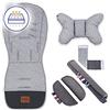 Bellochi Growing in style Bellochi Riduttore Passeggino Universale Materassino Passeggino Estivo - Copriseduta Passeggino Estivo Universale e Arioso con Cuscino Antishock - Cotone e Velluto - Polaris