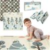 HUMBI Tappetino da gioco per bambini, in schiuma XPE, double face, piatto, impermeabile, extra dimensione, antiscivolo, 200 x 180 x 1 cm, colore: pastello