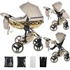 Junama Passeggino Diamond Heart 2in1 3in1 4in1 (07 - beige e oro, 2in1)