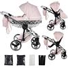 Junama Passeggino Diamond Heart 2in1 3in1 4in1 (06 - rosa e argento, 2in1)