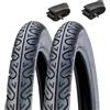 ECOVELO 2 COPERTONI RUOTE PNEUMATICI GOMME 2 1/2-16 RUOTE MOTO PIAGGIO CIAO SI BRAVO LEGA PNEUMATICI 16" PER CICLOMOTORE + CAMERE D'ARIA