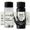 SD COLORS Crystal Black Silice D4S - Vernice per ritocchi da 15 ML, per riparazione graffi e scheggiature, codice colore D4S, cristallo nero silice (vernice + laccetto)