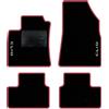 QUEMAR Tappetini Auto compatibili con Renault Clio V anche Hybrid dal 2019/ Kit Tappeti Moquette e Gomma su Misura (Set 2 Anter.+ 2 Poster.)/ Ricami e Colori Personalizzati (2 Ricami, Bordo Fucsia)