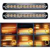 Willpower 2pz LED Lampada di Emergenza Strobo 12LED Ambra Lampeggiante Luci 12V 24V 18 Modalità Barra Luminosa IP67 per Camion Rimorchi Auto Camper Fuoristrada Trattori, Sicuro Faretti Fendinebbia