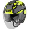 GIVI 12.3 Stratos Shade Casco a getto (Black Matt/Yellow,L (60))
