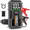 YDBAO Avviatore Batteria Auto 8000A Avviatore di Emergenza per Auto/Moto (Fino e 10.0L Diesel) 12V Booster Avviamento con Display LCD Jump Starter con Torcia a LED per Auto, Moto, Camion