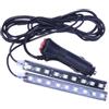 LALADEFIEE Luce D'atmosfera LED Monocromatica per Auto 18 LED Blu, Facile Installazione Alimentata da Accendisigari, Striscia per Decorazione Interna Veicolo in Plastico PC