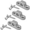 ProPlus Set di 3 Occhielli Orizzontali per Tendalino Camper e Roulotte, Staffe di Montaggio in Metallo per Barre del Tetto con 6 Viti in Acciaio Inox, Supporto Stabile e Permanente