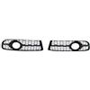 Artudatech Griglia paraurti Anteriore Front Bumper Honeycomb Fog Grille Cover Fit for Audi A4 B7 S-Line S4 2005-2008 Black (No Logo)