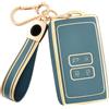 OFF WE GO Custodia Chiave Cover Chiave Guscio Chiavi per Renault Clio Dacia Espace 5 Talisman Megane Kadjar Captur Zoe Arkana Coprichiave Macchina Copri Chiavi Telecomando Auto Portachiavi, Oro Blu
