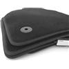 kh Teile Tappetini adatti per VW Golf 8 e-TSI, in velluto ibrido mild, 4 pezzi, colore nero, fissaggio originale a clic
