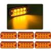 HULX Luci di Posizione per Auto, 6 Pezzi 12V 24V 8 LED Indicatori di Posizione Laterali per Camion Indicatori di Direzione Laterali per Auto (Giallo)