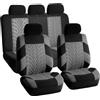 Valcla Coprisedili Auto per Renault Clio V Life/Zen/Intens/R.S. Line/Business 2019 2020 2021 2022 2023, Set 5 Posti Antiscivolo Impermeabili, Coprisedili Auto Universale Anteriore e Posteriore Confortevoli