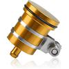 YIEBA Valuta Serbatoio Olio Freno Anteriore o Posteriore in Alluminio CNC Compatibile con FZ01 FZ03 FZ07 FZ09 FZ10 YZF R1 R3 R6 R25 R15 R125 Compatibile con Z250 Z650 Z750/R/RR Z800 Z900 Z1000/sx Oro