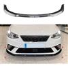 AUSMILA Spoiler frontale splitter per Seat Ibiza MK5 Standard/FR 2018-2023, nero, plastica ABS, nero lucido, effetto fibra di carbonio, anteriore