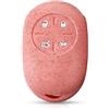 CRRYUQWWM Per Fiat 500 500e 2023 Portachiavi Auto In Silicone Catena Portachiavi Cover Supporto 4 Pulsanti Protecor Shell(Hot pink 1PC)