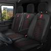 Lucaro Coprisedile Auto per Ford Transit dal 2013, Rosso | Set 1+2, copertura protettiva per sedile anteriore in ecopelle, materiali certificati