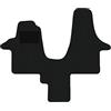 Alpha-Tex Produktions- und Handels GmbH Tappetini adatti per VW T6 Tipo SF, SG, SH 2-Sitzer (Costruzione 2015-2024), Hit nero | 1 pz. | Bordo nero