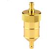 Kuuleyn Filtro olio per moto Kuuleyn, detergente per filtro benzina universale in alluminio da 8 mm per moto(Oro)