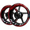 JAYWIS Decalcomanie per cerchioni Moto Ruota Anteriore E Posteriore Adesivo Mozzo Cerchi Decal Resistente Alle Intemperie Nastro Riflettente Della Banda Per Yamaha Mt 07 Mt07 Adesivi per ruote ( Colore : Ros