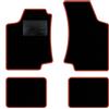 QUEMAR Tappetini Auto compatibili con Golf III 1991-1997 / Kit Tappeti in Moquette e Gomma su Misura (Set 2 Anteriori + 2 Posteriori) / Ricami e Colori Personalizzati (0 Ricami, Bordo Rosso)