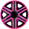 NRM Action - Set di 4 copricerchi universali per auto (rosa/nero, 15)
