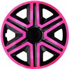 NRM Action - Set di 4 copricerchi universali per auto (rosa/nero, 16)