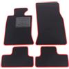 ASC Tappetini Auto Compatibili con Mini Cooper 3 Porte R55/R56/R57 2007-2013, Moquette con Bordo Antiscivolo Rosso, Battitacco in Gomma