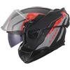 LS2, Casco Moto Modulare ADVANT II GLIDE Black Grey Red, L