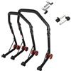 Sefis moto SEFIS D18 - Cavalletto per moto anteriore e posteriore, supporto per montaggio anteriore e posteriore (nero, 2 in 1/standard)