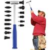 Generico Kit Di Riparazione Ammaccature - Martello Tap Down | Strumento Di Rimozione Ammaccature | Martello Per La Rimozione Di Ammaccature Con 15 Teste, Martello Per La Rimozione Di Ammaccature, Set Di Ripara