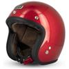 Gasoline Cafe Racer S250 - Casco Jet Cafe Racer, colore rosso glitterato, taglia S