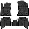 ELEMENT Set di Tappetini Auto in Gomma TPE 3D per Toyota Hilux | Mk8 VIII | 2015-2024 | 100% adatti perfettamente, Gomma Auto Robusti, Tappetini Universali