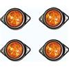 APSMOTIV Luci di ingombro a LED per rimorchi per camion 24V Lampada di ingombro per rimorchi di camion Luci di gallina per semirimorchi cargo cargo Luci di ingombro universali, confezione da 4 (ambra)