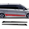 LMLZNP Auto Adesivi,Per Mercedes Classe V Vito Viano 2PCS Adesivi per auto Porta laterale Auto-Styling Sport a strisce lunghe con accessori per pellicole fai-da-te