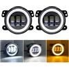 LORSKRD Faro Proiettore Anteriore Per Chrysler 300 2005-2010 Per PT Per Cruiser 2006-2010 60W 4 Pollici LED Fendinebbia Con Anello Halo Bianco DRL Ambra Indicatore Direzione Fari Anteriori