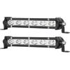 PICAA 2 pezzi Sottile Barra Led Fuoristrada, 7 Pollici 30W Barra Luminosa a Led Auto, 6000K Bianco 12V 24V Luce da Lavoro a Fascio Spot Per Camion 4x4 ATV Trattore