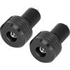 Tomotato 1 Paio Tappi Terminali per Manubrio, Manopole per Moto in Lega di Alluminio da 22mm Tappi per Tappi Terminali per Manubrio(Nero)
